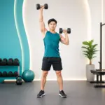 ดัมเบลชอลเดอร์เพรสสลับข้าง