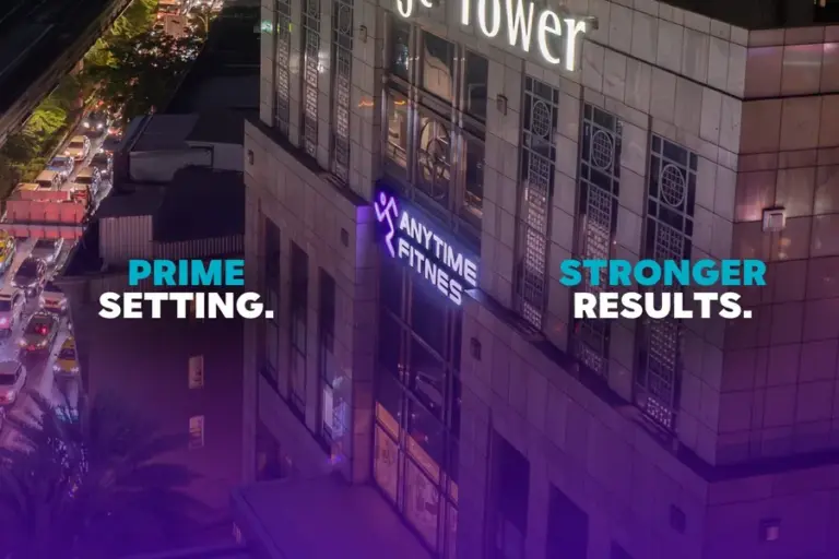ทางเข้า Anytime Fitness Exchange Tower จากโพสต์แบรนด์ทางการ